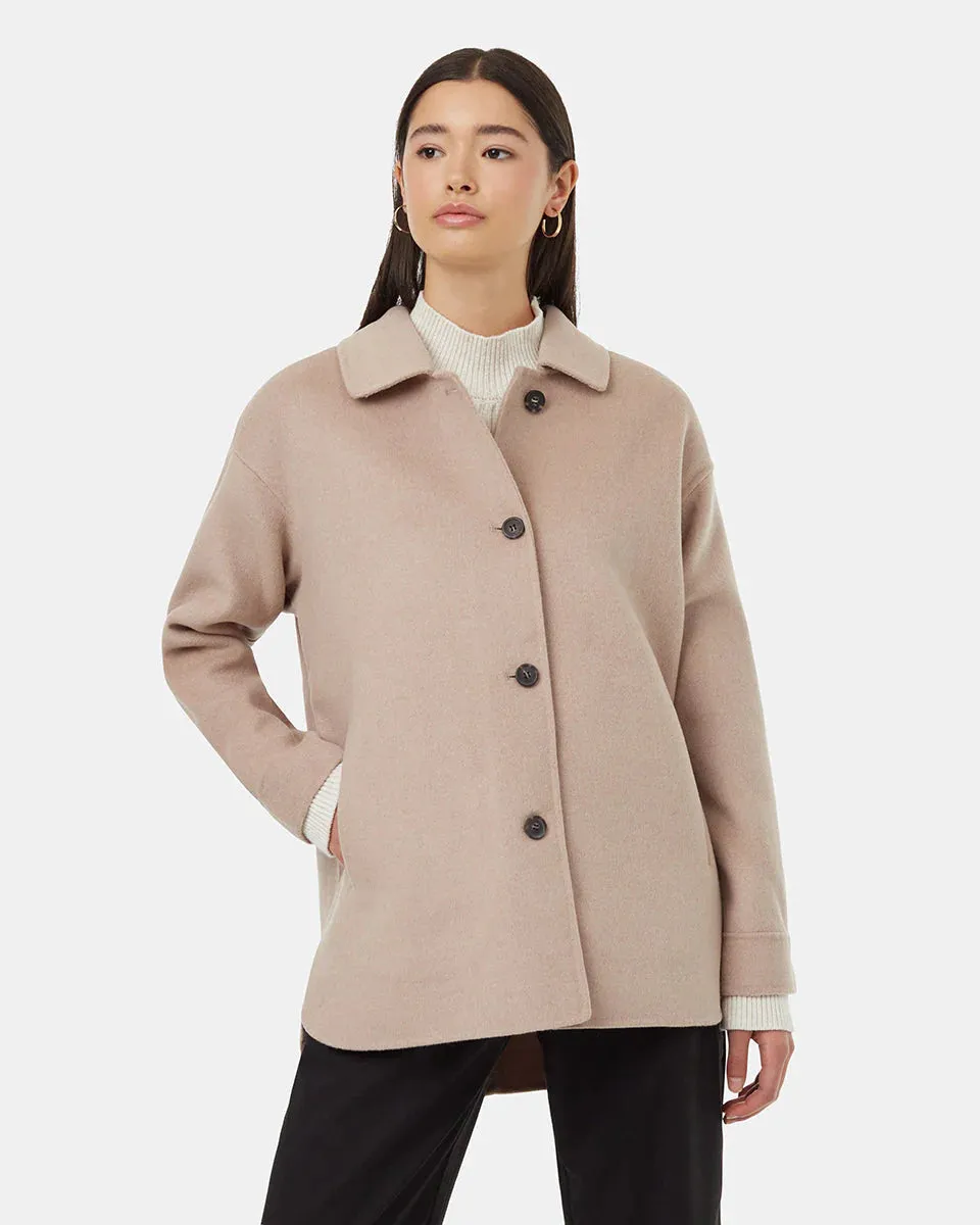 10TREE WOOL BUTTON FRONT COAT