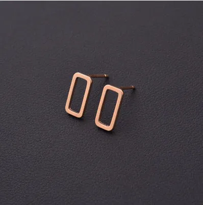 17KM 2 pair 2016 Fashion Gold Color Punk Simple T Bar Stud Earrings For Women Ear Jewelry brincos bijoux Fashion Earring