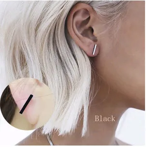 17KM 2 pair 2016 Fashion Gold Color Punk Simple T Bar Stud Earrings For Women Ear Jewelry brincos bijoux Fashion Earring