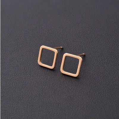 17KM 2 pair 2016 Fashion Gold Color Punk Simple T Bar Stud Earrings For Women Ear Jewelry brincos bijoux Fashion Earring