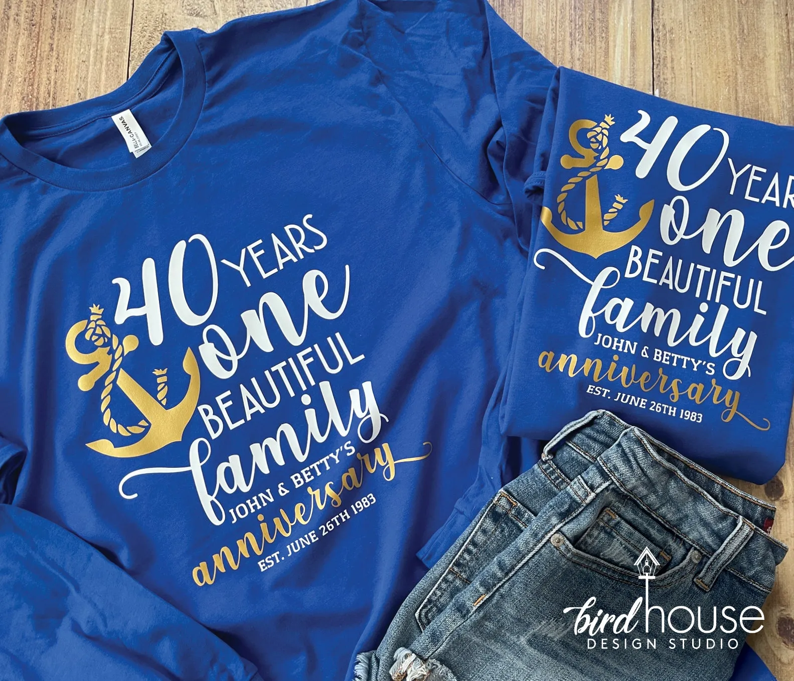 50 Years one Beautiful Family, Personalized Anniversary Cruise Group Shirt Any Year Custom, Personalized