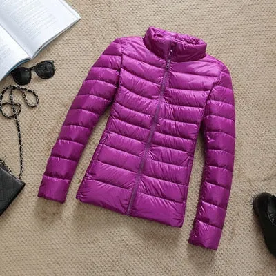 90% Ultra light duck down jackets women 2021 new Hooded winter coat