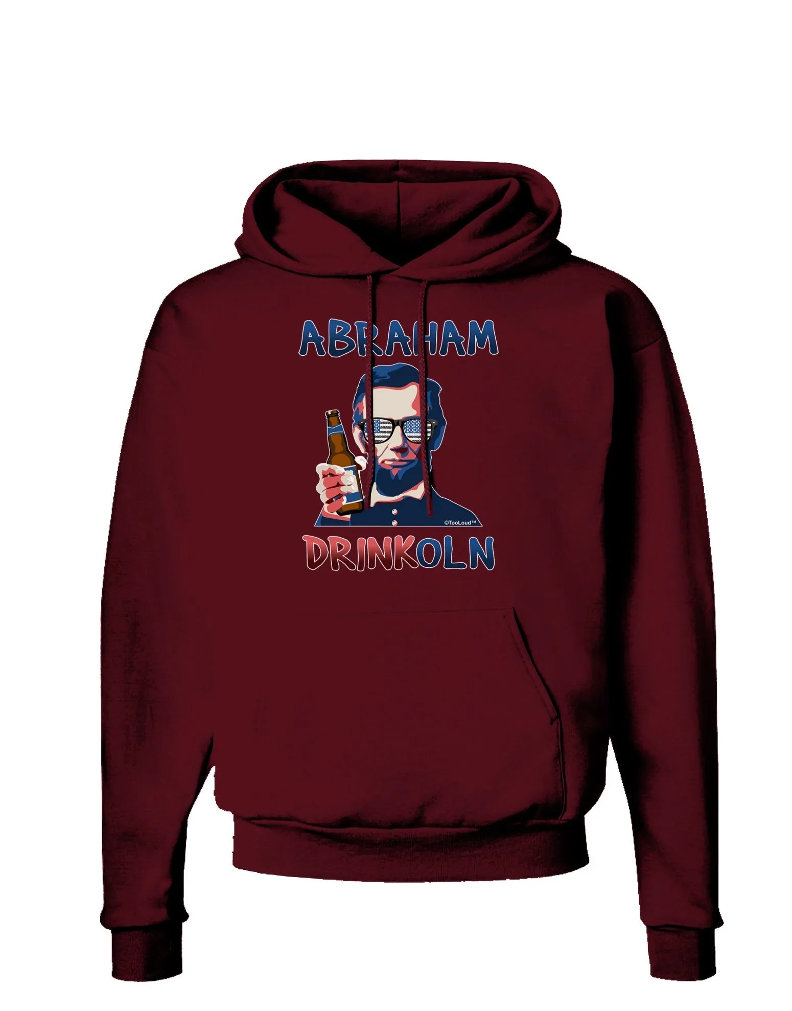 Abraham Drinkoln with Text Dark Hoodie Sweatshirt