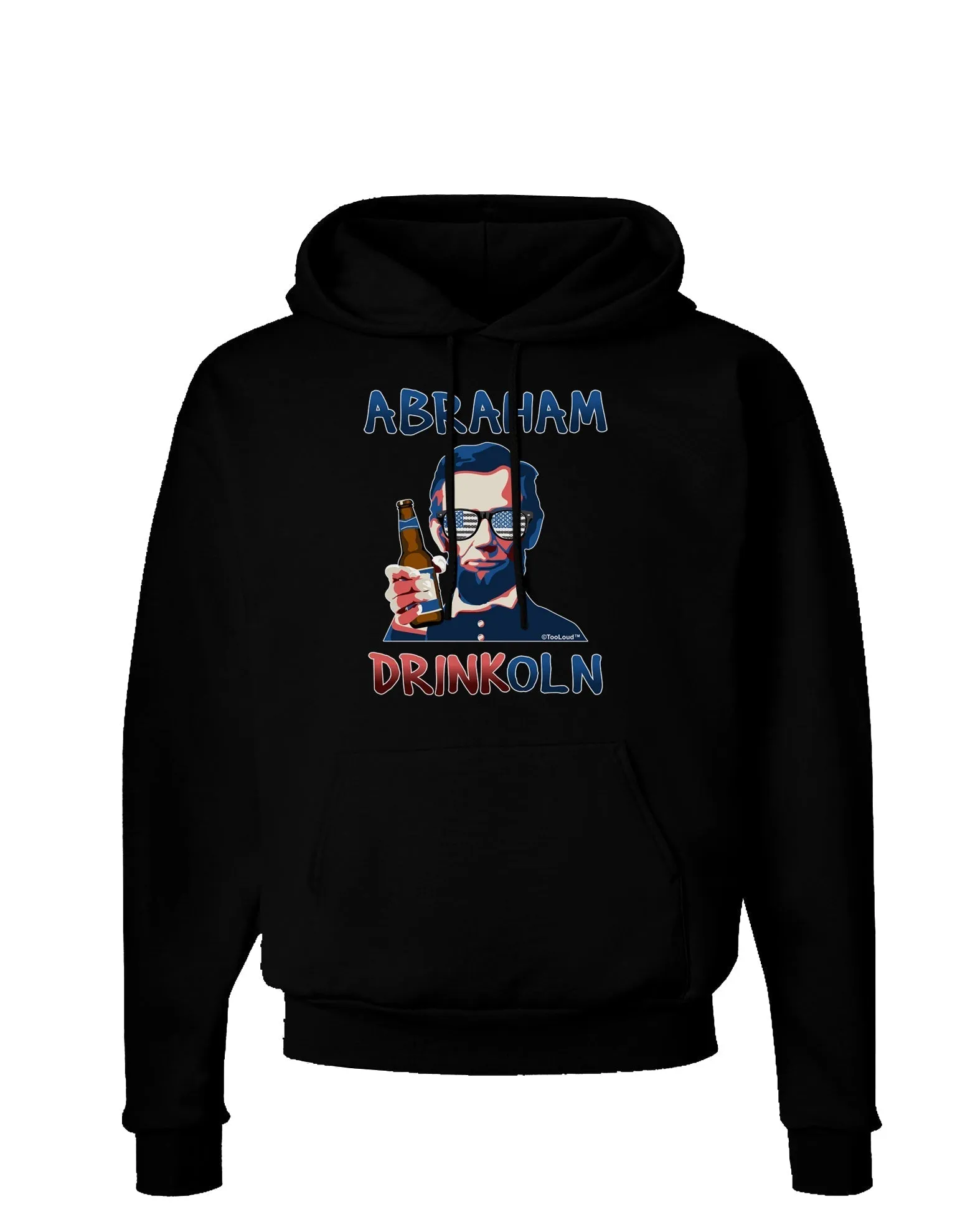 Abraham Drinkoln with Text Dark Hoodie Sweatshirt