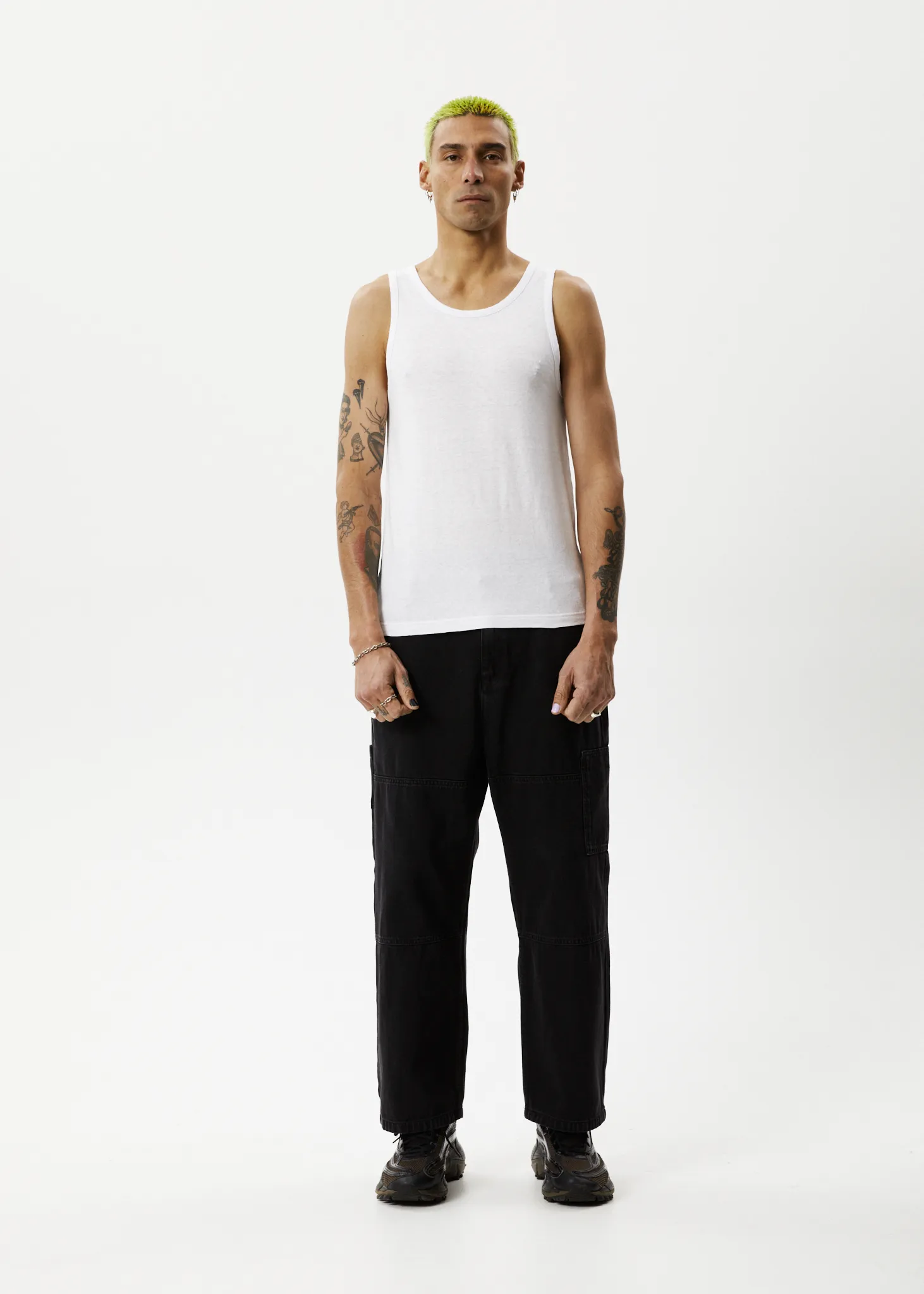 AFENDS Mens Laidback - Singlet - White