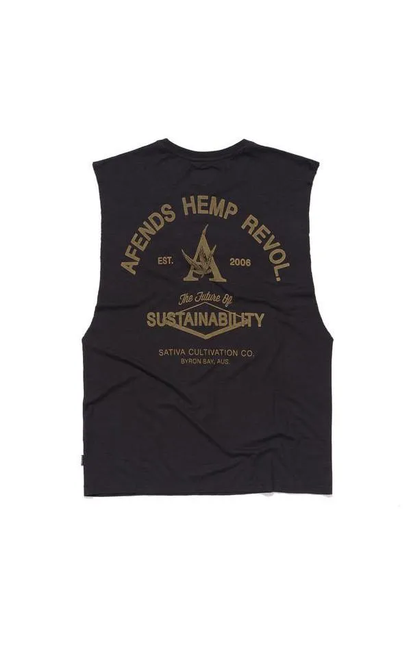 Afends Mens New Future Cut - Hemp Band Cut Tee