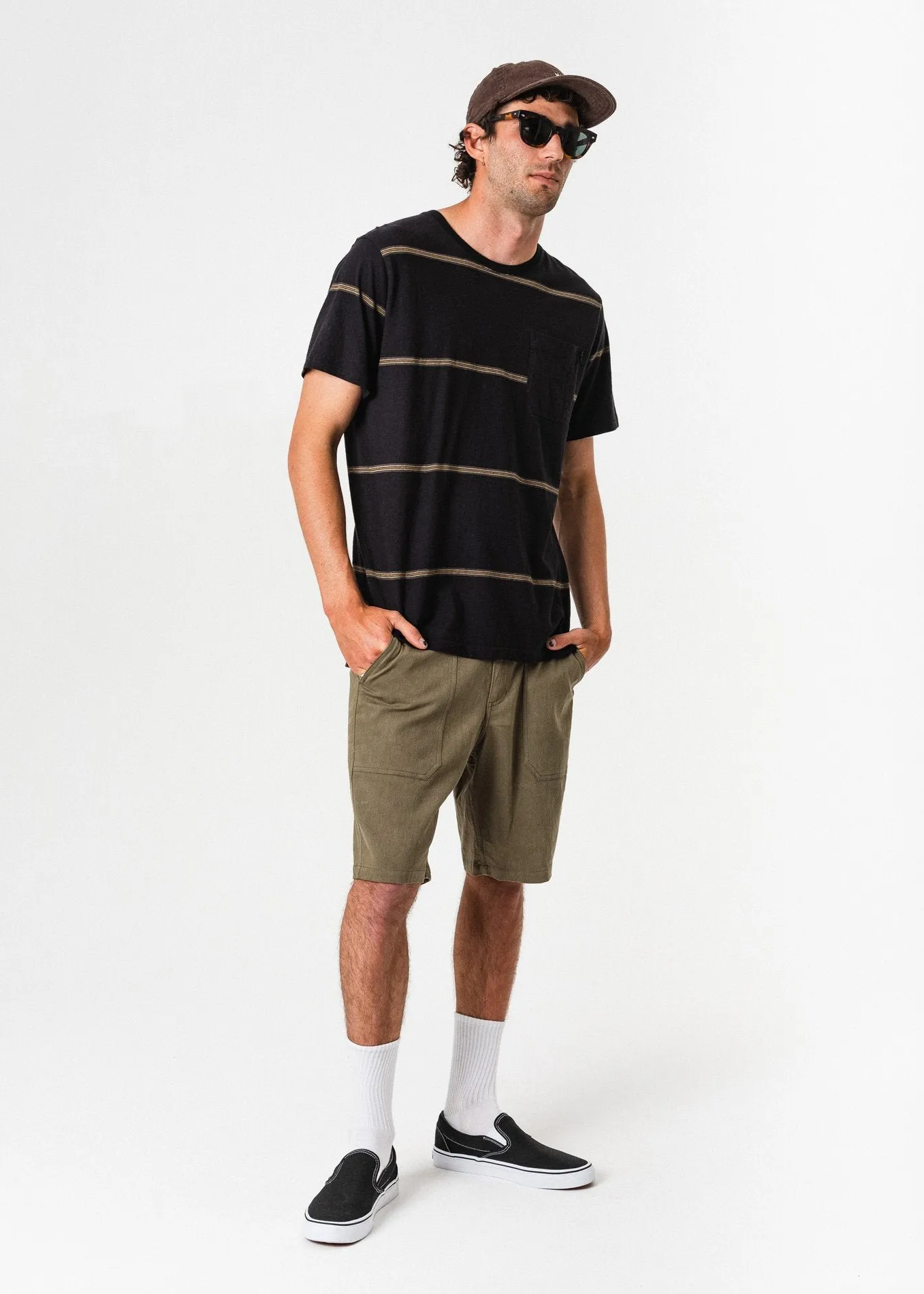 Afends Mens Subtropics - Hemp Standard Fit Pocket Tee