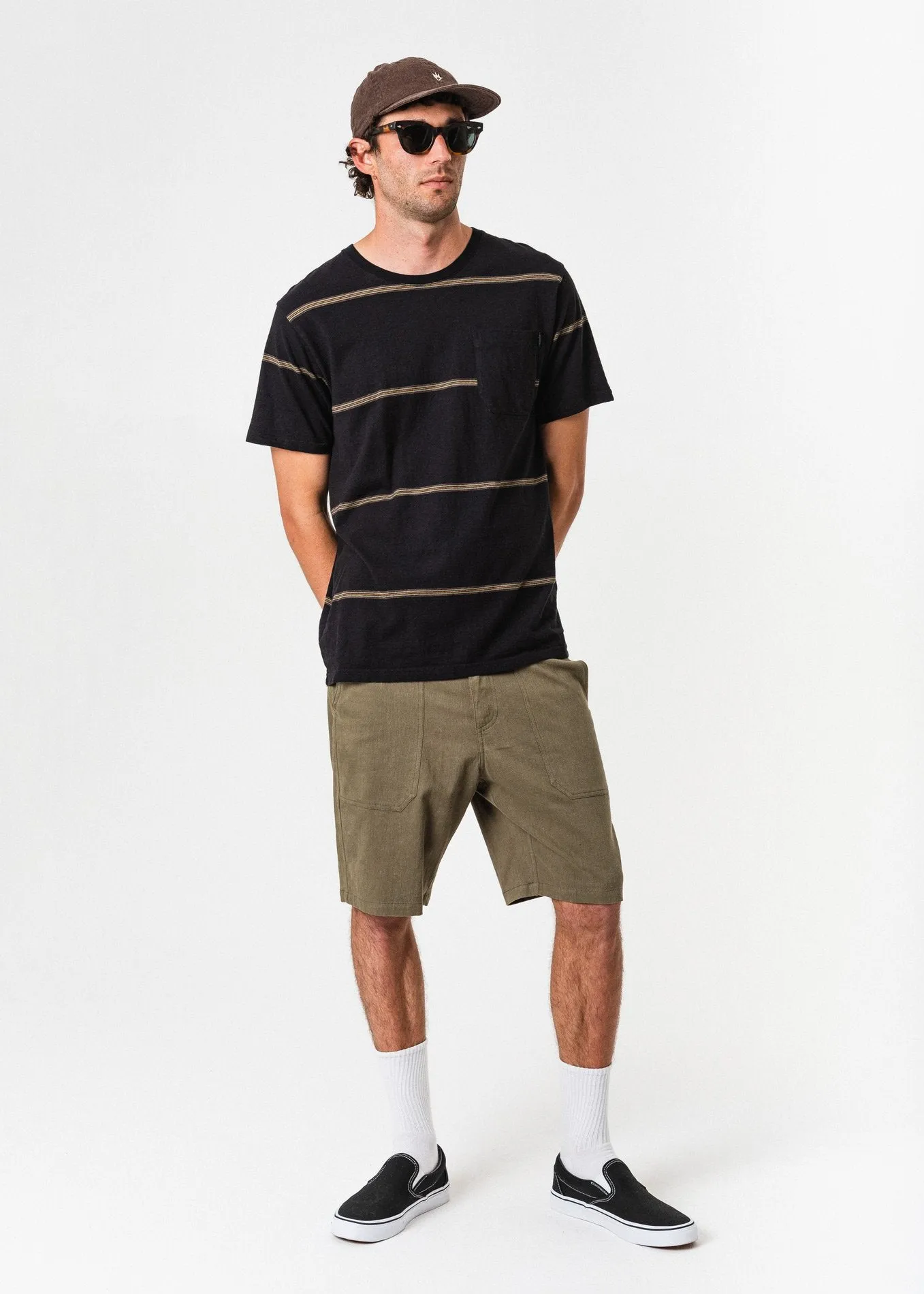 Afends Mens Subtropics - Hemp Standard Fit Pocket Tee