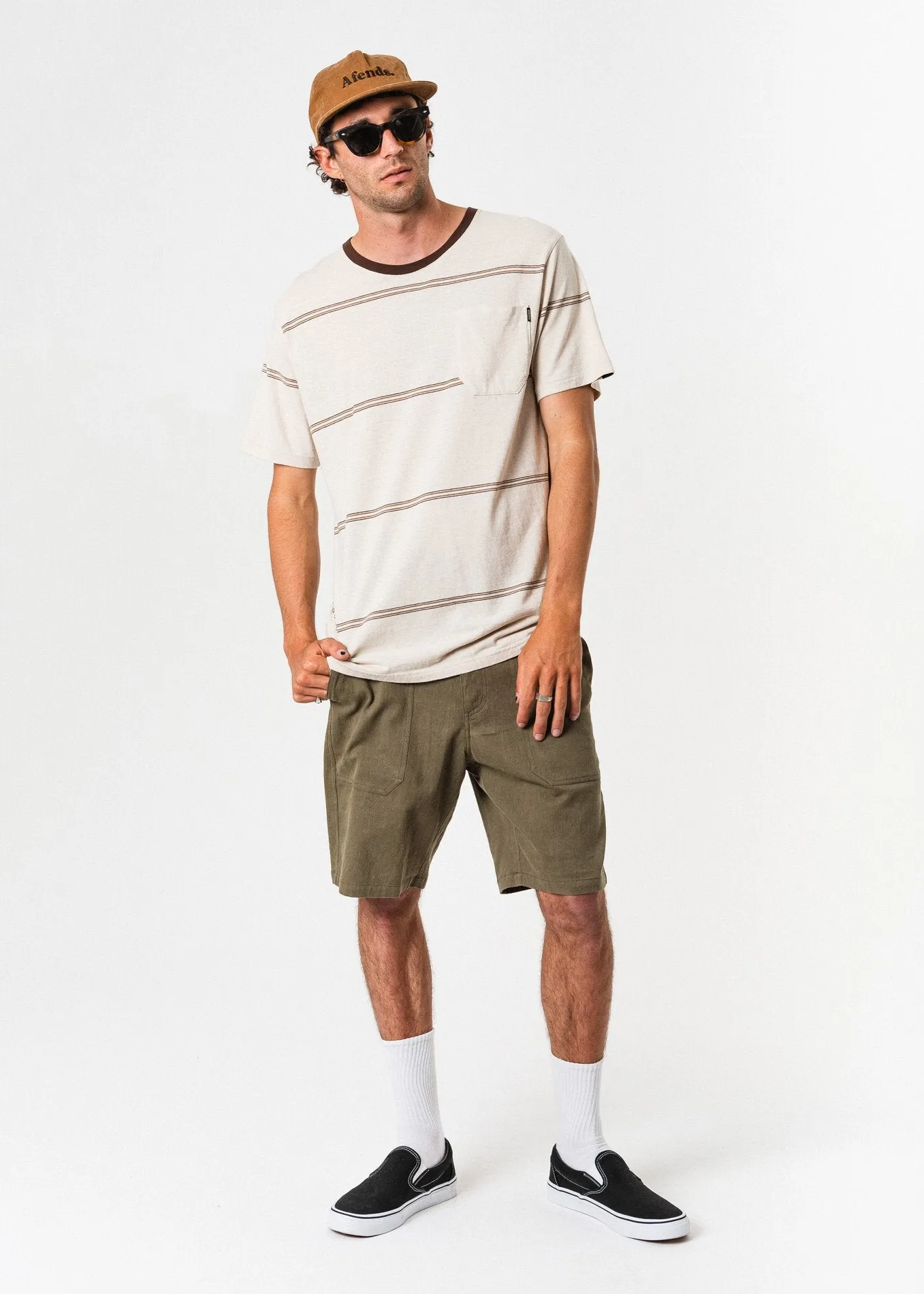 Afends Mens Subtropics - Hemp Standard Fit Pocket Tee