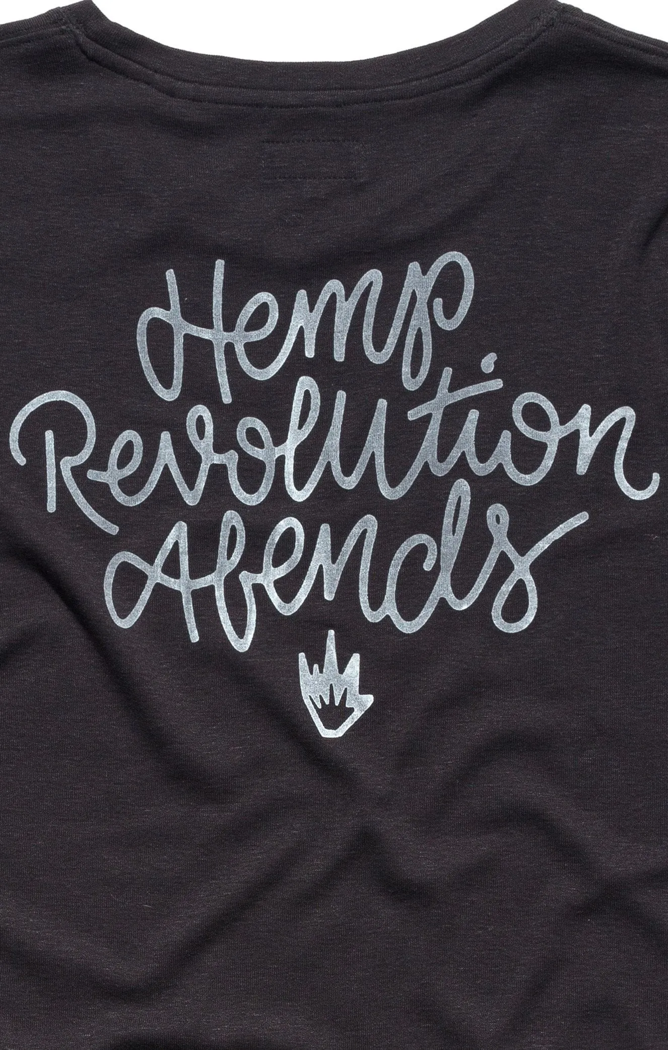 Afends Mens Writings Cut - Standard Hemp Bandcut Tee