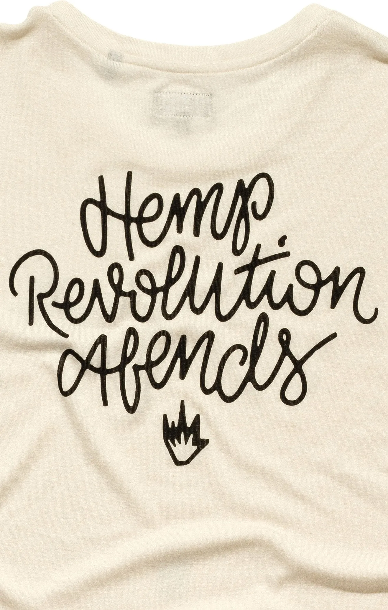 Afends Mens Writings Cut - Standard Hemp Bandcut Tee