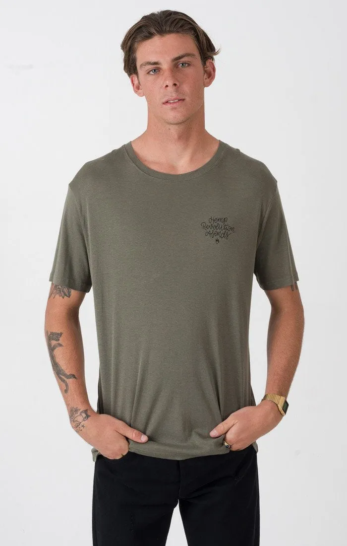 Afends Mens Writings - Standard Fit Hemp Tee