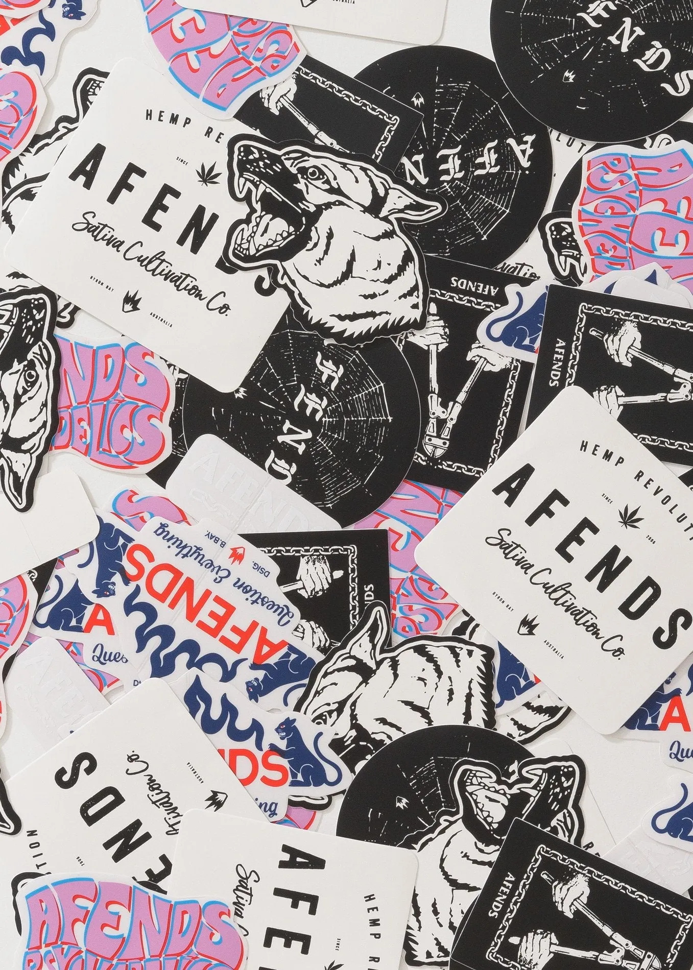 Afends Unisex Primary - Sticker Pack