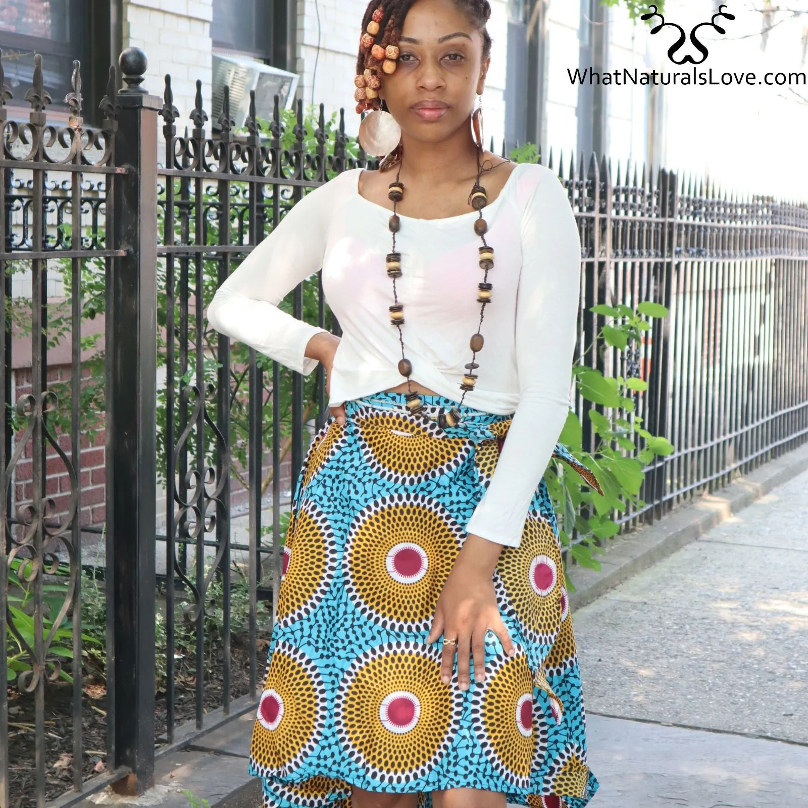 African  Ankara High Low Skirt