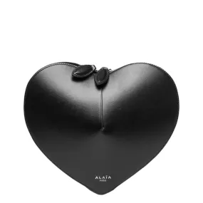 ALAIA Heartfelt Luxe Black Leather Mini Handbag