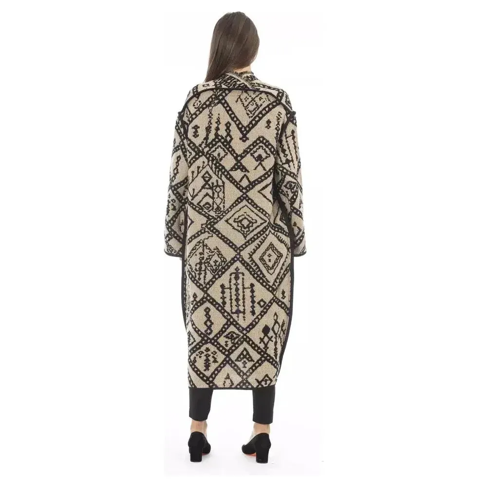 Alpha Studio Brown Acetate Women Coat