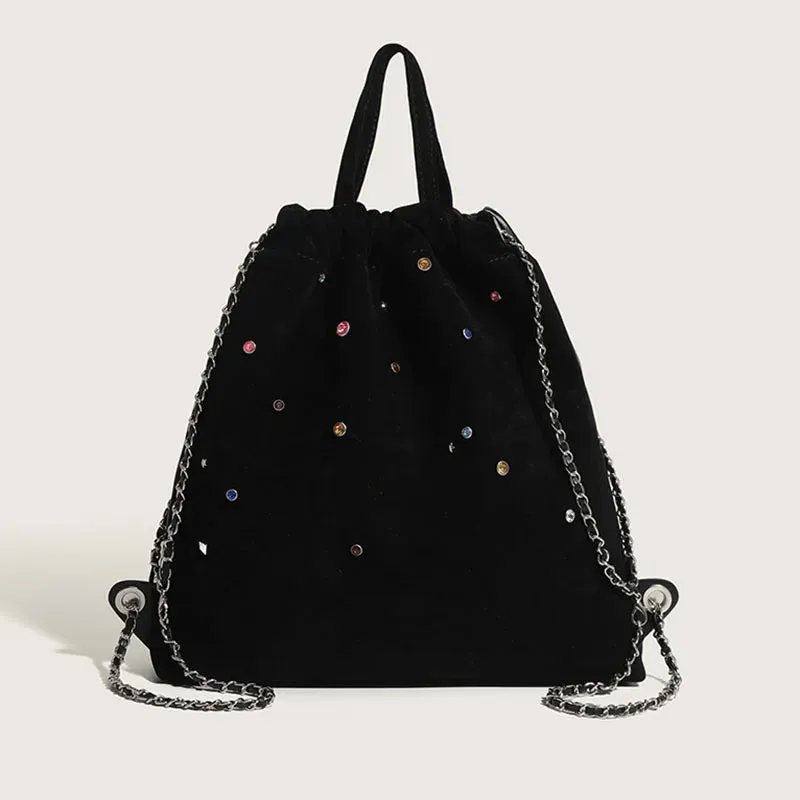 Amozae- Women Bag 2024 Trend Fashion Colorful Rivets Women Backpack Cute Fashion Ladies Female Bag