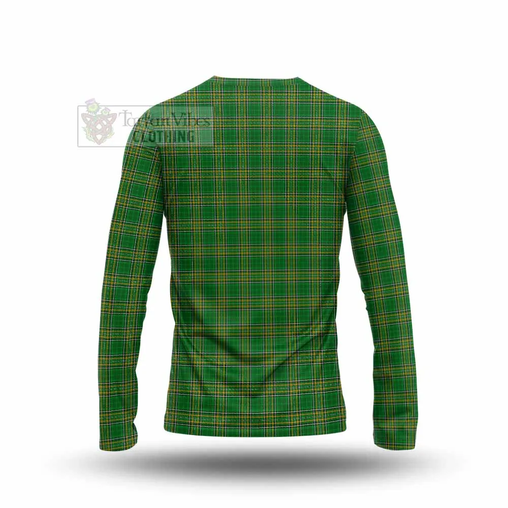 Arthur Irish Clan Tartan Long Sleeve T-Shirt with Coat of Arms