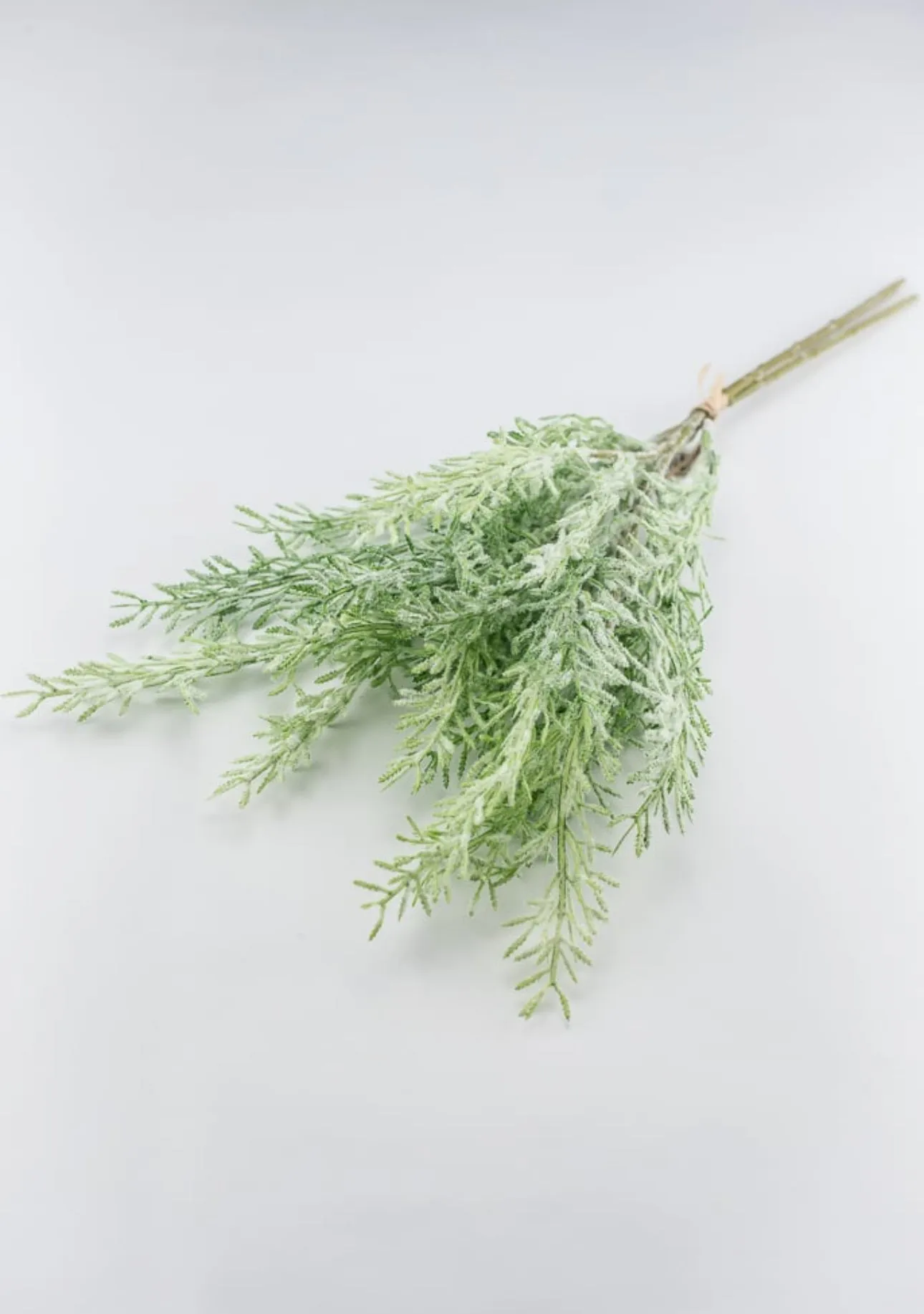 Artificial flocked greenery bundle