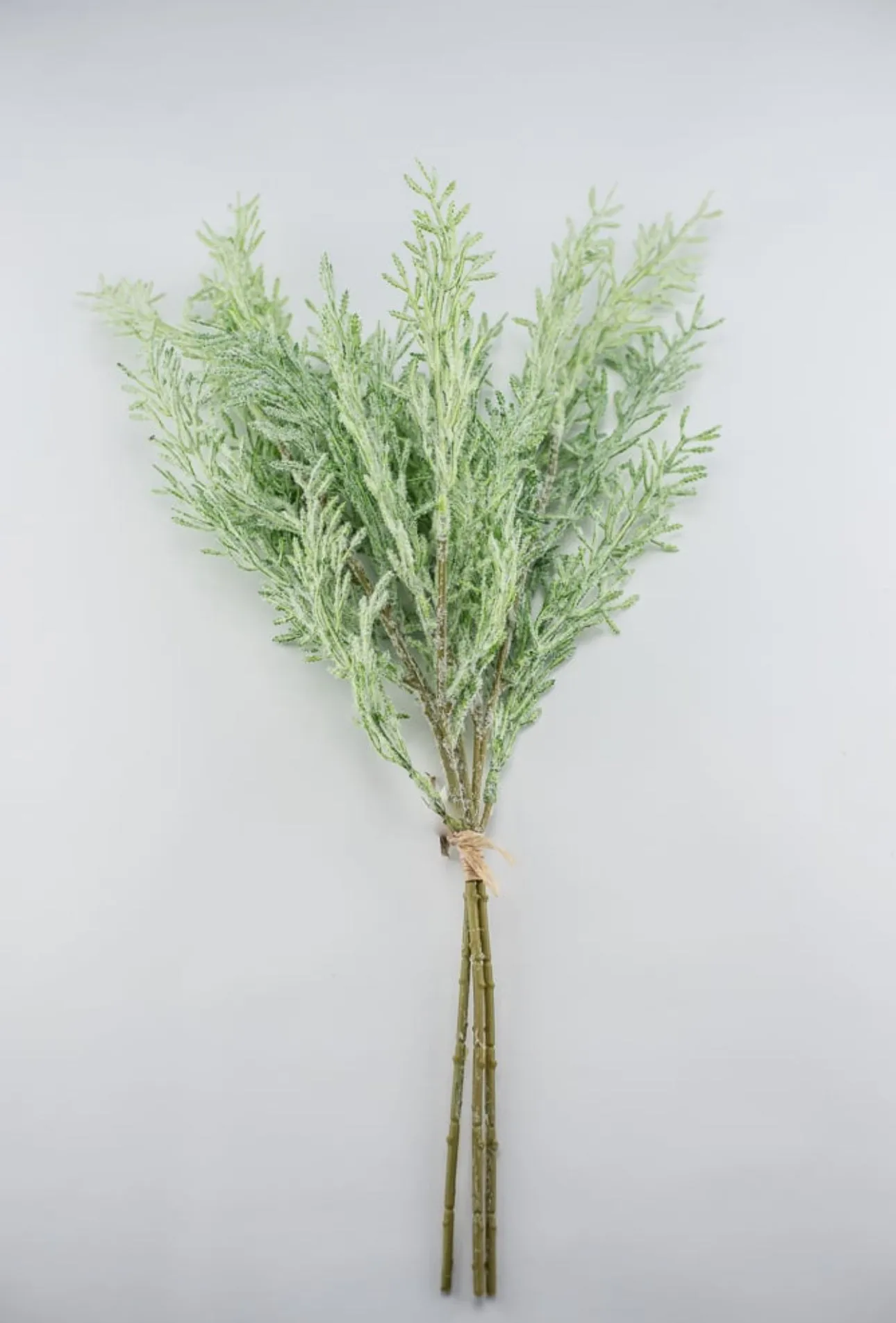 Artificial flocked greenery bundle