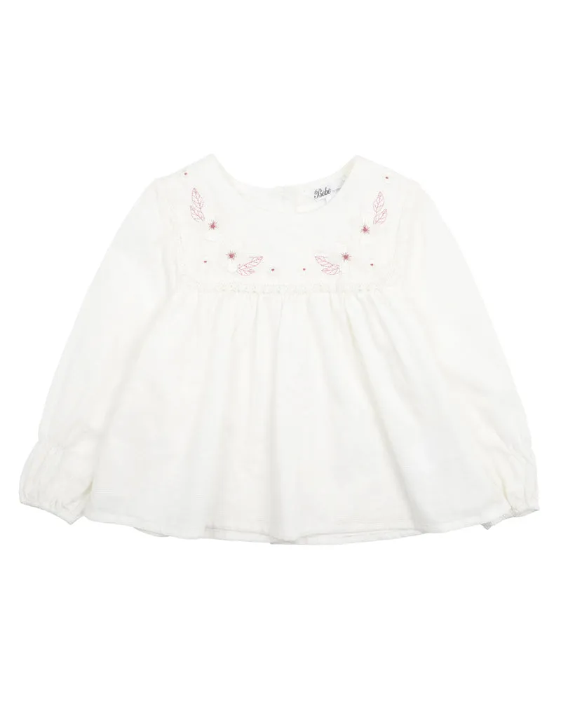 AUBREY EMBROIDERED TOP 3-7 YRS