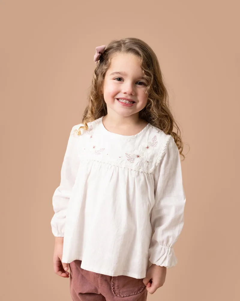 AUBREY EMBROIDERED TOP 3-7 YRS