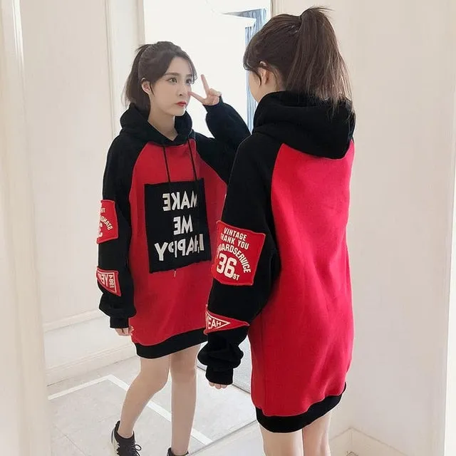 Autumn Winter Clothes Casual Fleece Loose Long Sleeve For Women