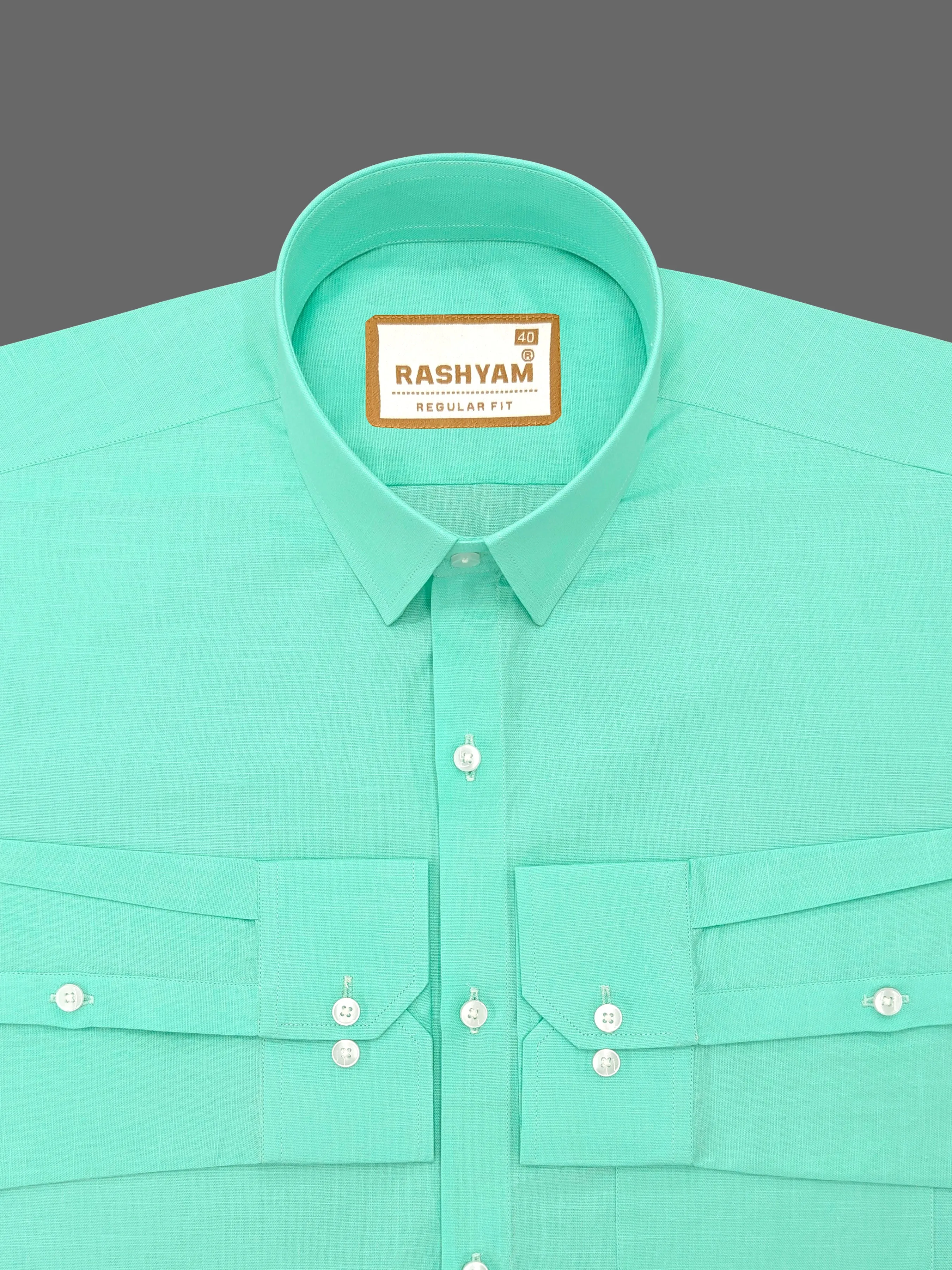 Barboni Aqua Luxurious Italian Linen Shirt