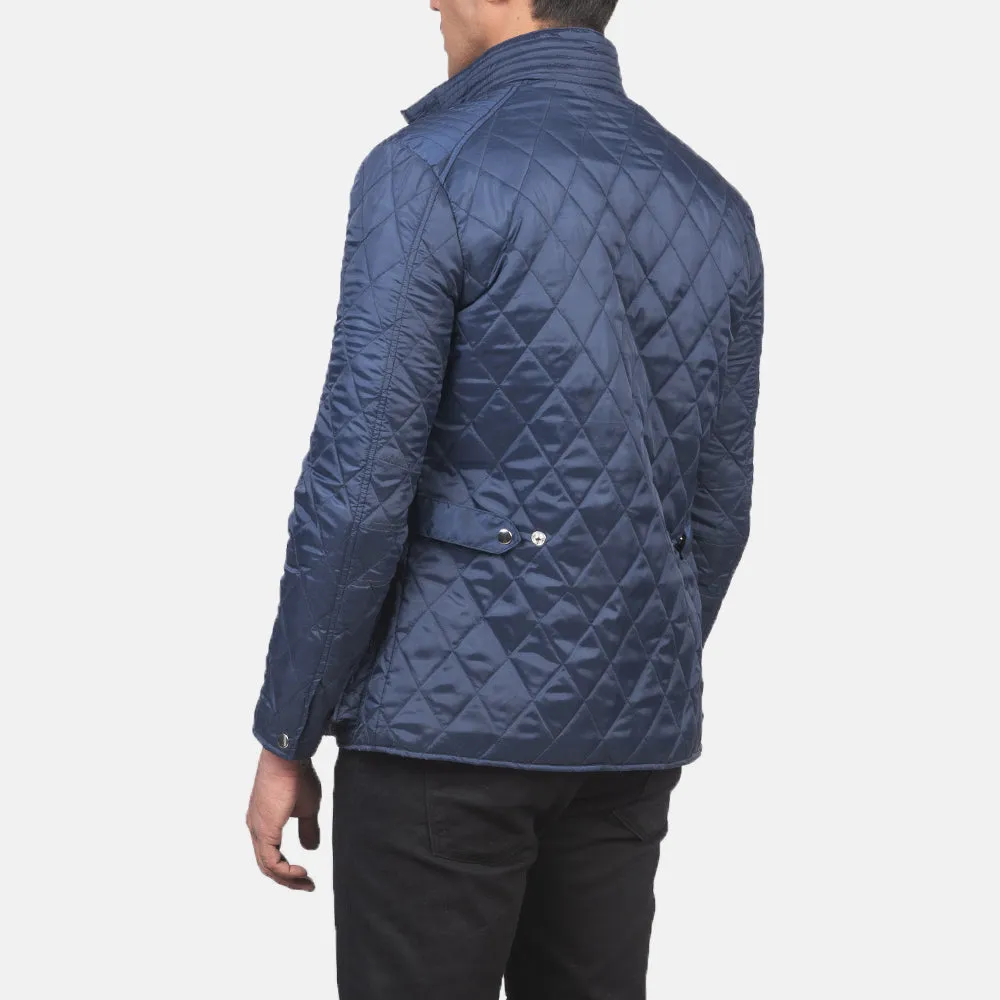 Barry Quilted Blue Windbreaker Jacket