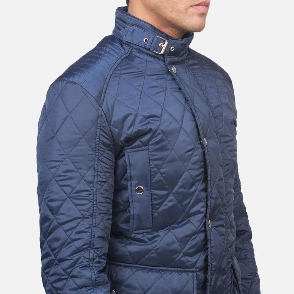 Barry Quilted Blue Windbreaker Jacket