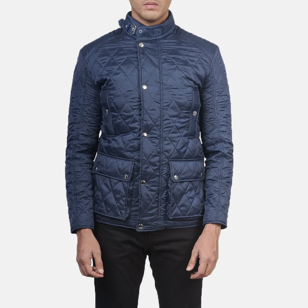 Barry Quilted Blue Windbreaker Jacket