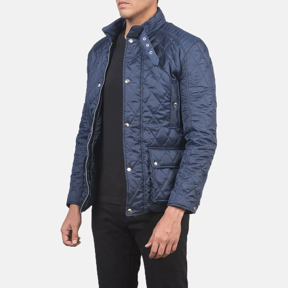 Barry Quilted Blue Windbreaker Jacket