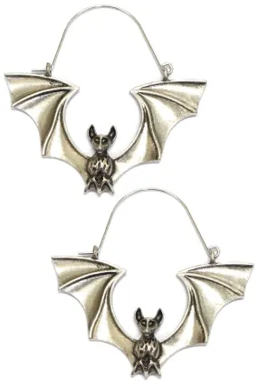 Bat Hoop Earrings