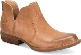 Born Women's Kerri Leather Bootie - Tan Camel Distressed BR0012092