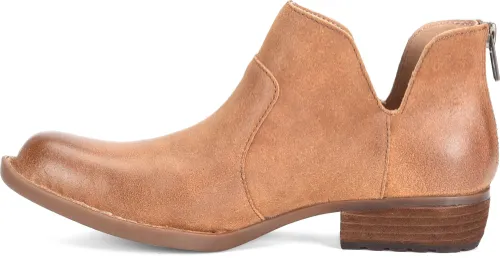 Born Women's Kerri Leather Bootie - Tan Camel Distressed BR0012092