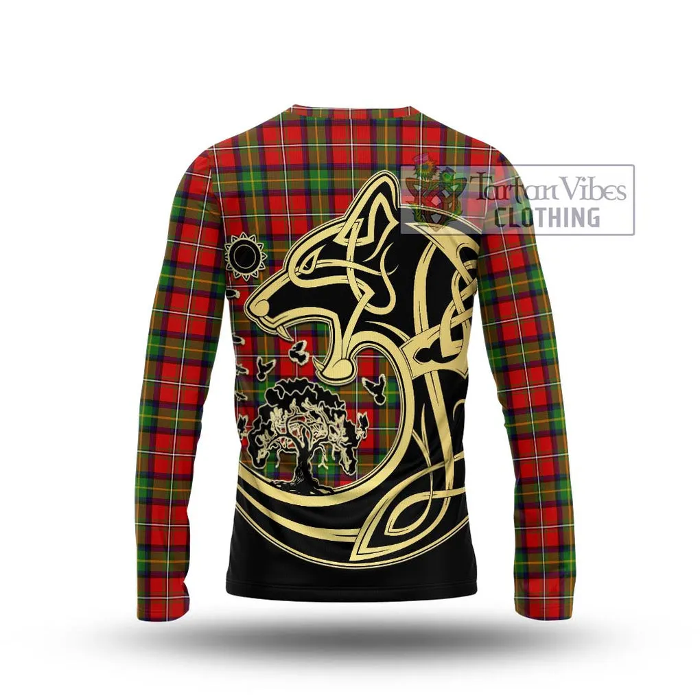 Boyd Tartan Long Sleeve T-Shirt with Family Crest Celtic Wolf Style