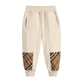 Boys' Cotton Light Beige Sweatpants