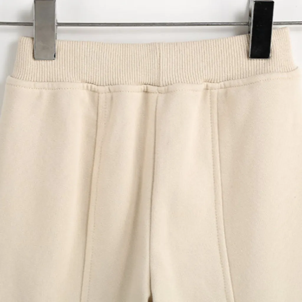 Boys' Cotton Light Beige Sweatpants