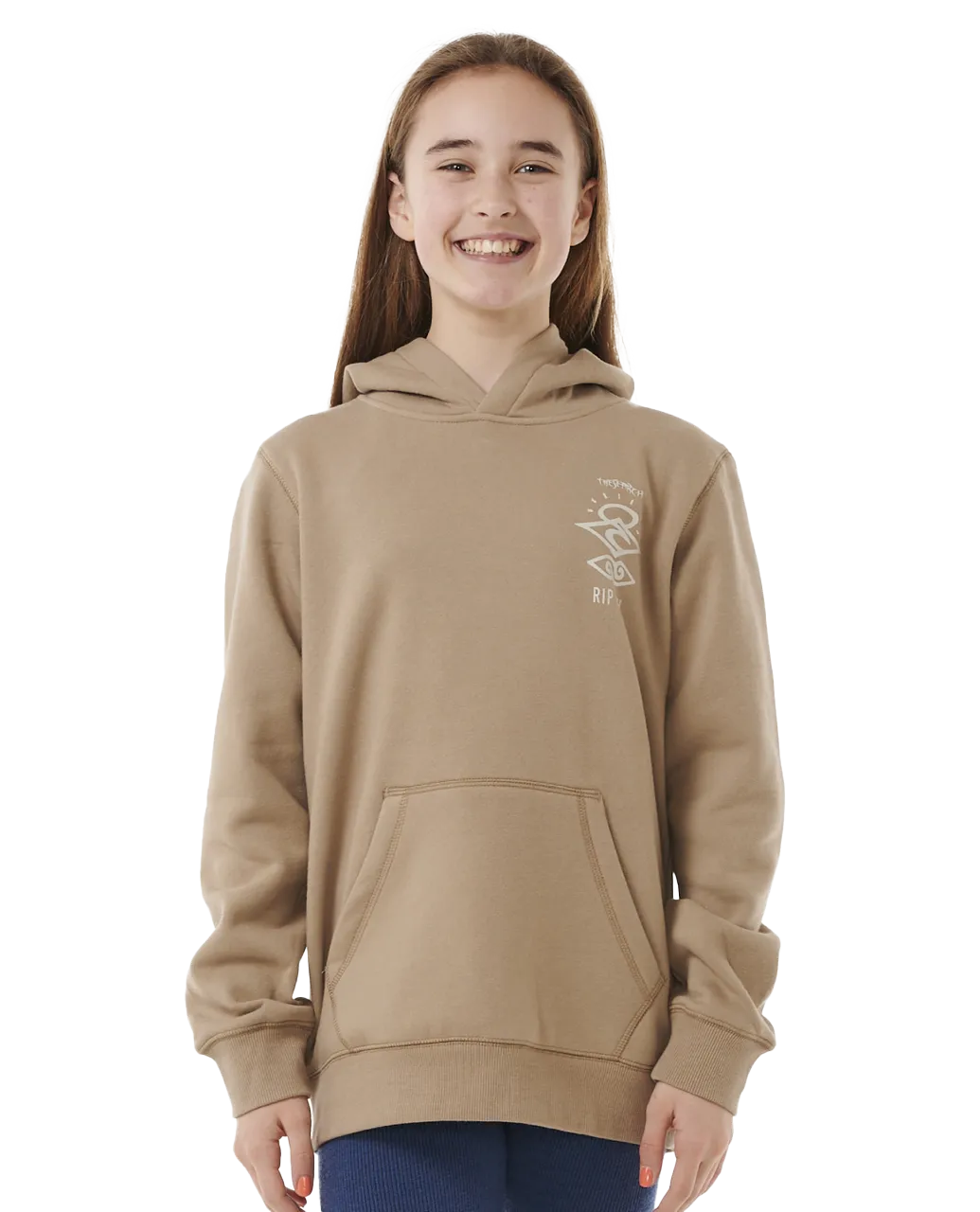 Boys Search Icon Hoodie in Sand Dune