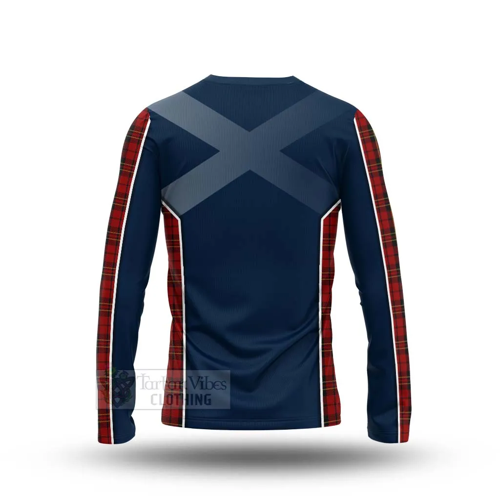 Brodie Tartan Long Sleeve T-Shirt with Family Crest and Scottish Thistle Vibes Sport Style