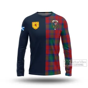 Byres (Byses) Tartan Long Sleeve T-Shirt Alba with Scottish Lion Royal Arm Half Style