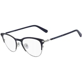 Calvin Klein Jeans Women's Eyeglasses - Satin Navy and Silver Frame | CKJ20302 405