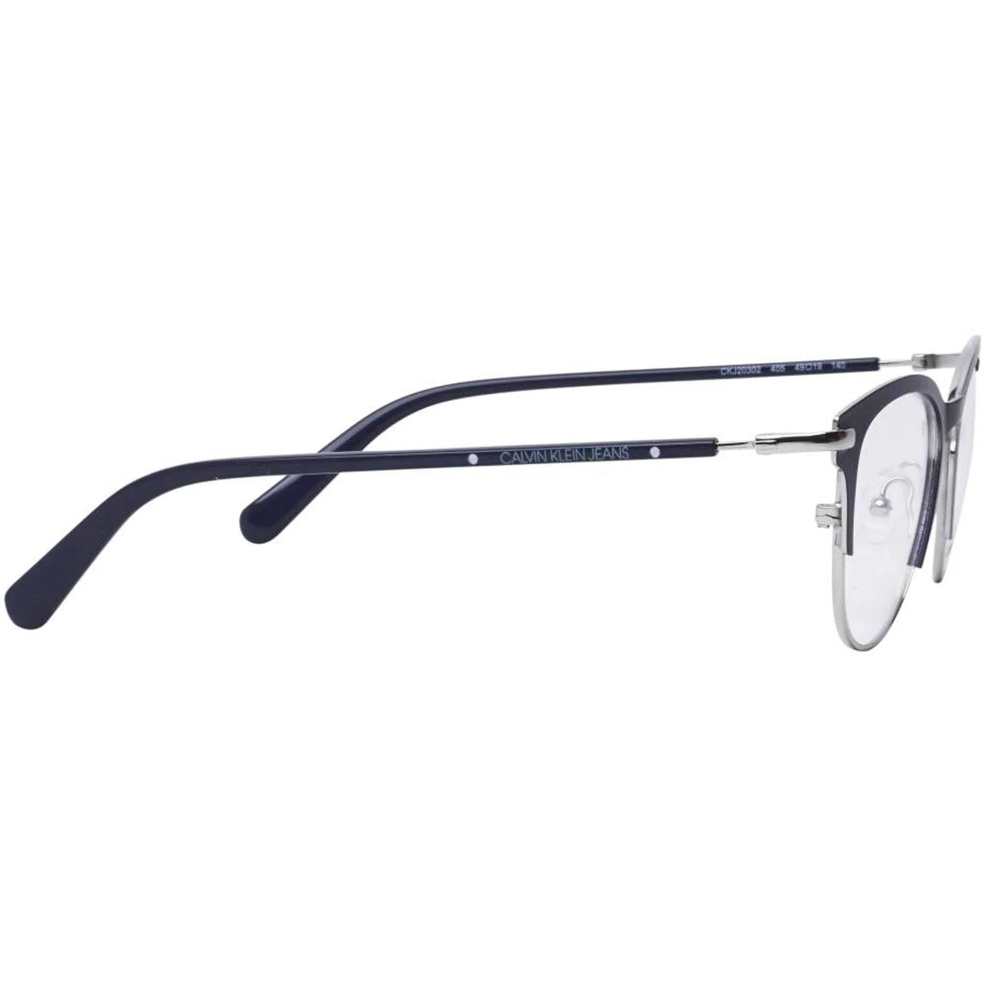 Calvin Klein Jeans Women's Eyeglasses - Satin Navy and Silver Frame | CKJ20302 405