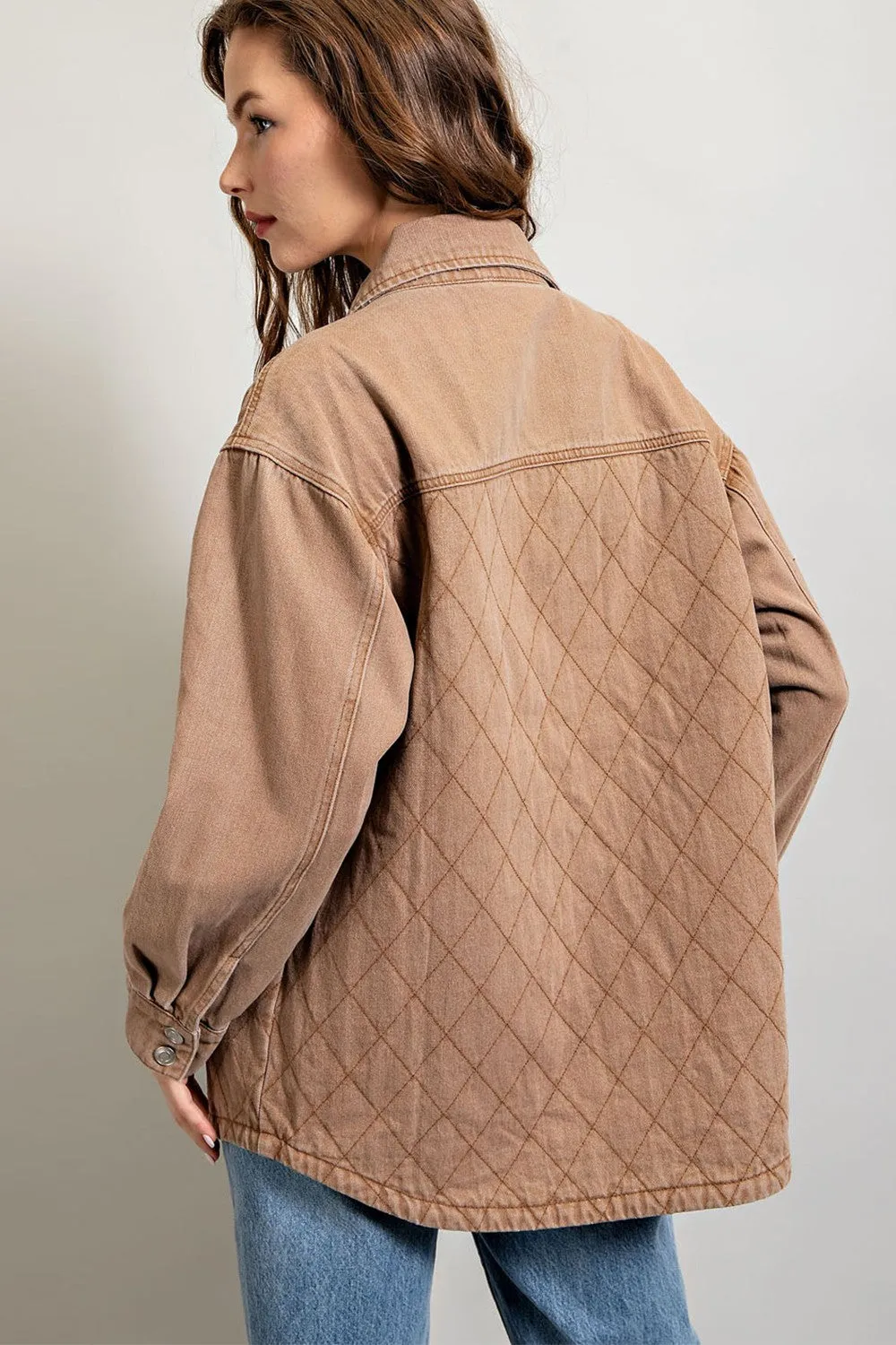 Camel Quilted Jacket