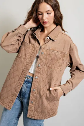 Camel Quilted Jacket