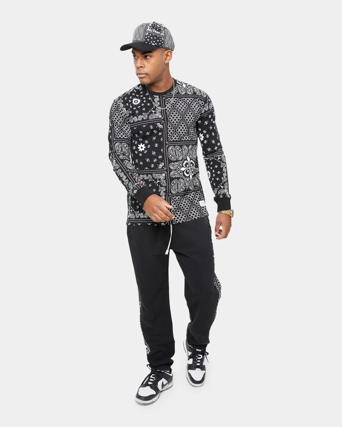 Carre Bandana Ultra Classic Long Sleeve T-Shirt Black