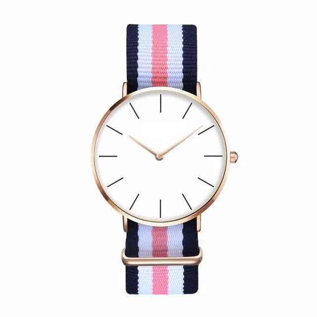 Casual Sport Clock Classical Nylon Wristwatch