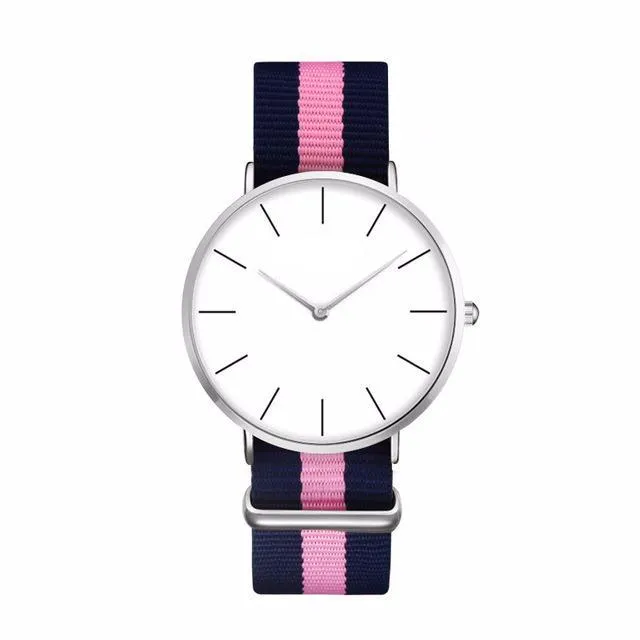 Casual Sport Clock Classical Nylon Wristwatch