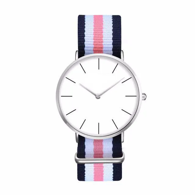 Casual Sport Clock Classical Nylon Wristwatch