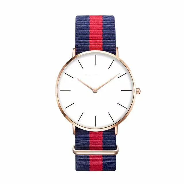 Casual Sport Clock Classical Nylon Wristwatch